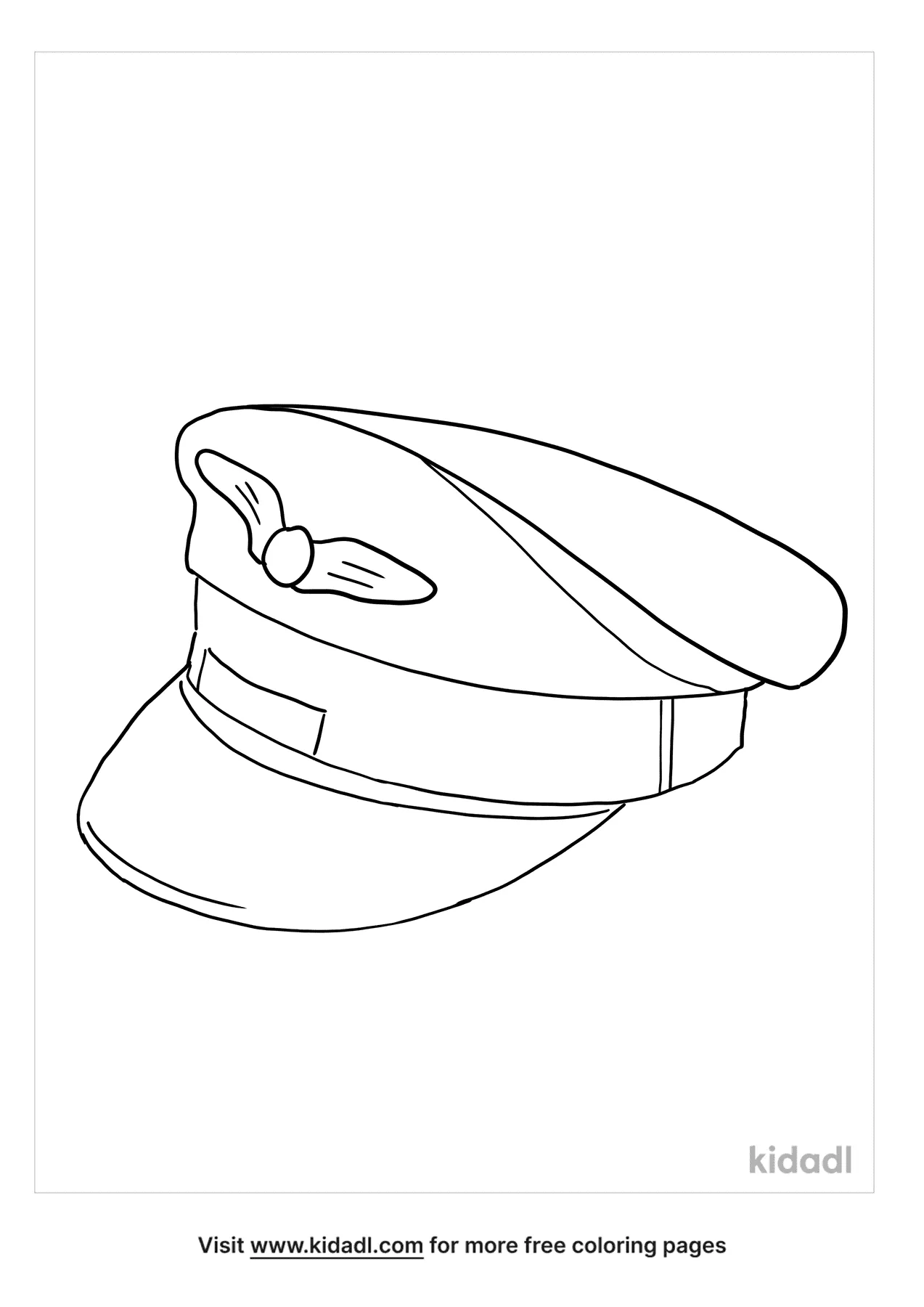 Free pilot hat coloring page coloring page printables