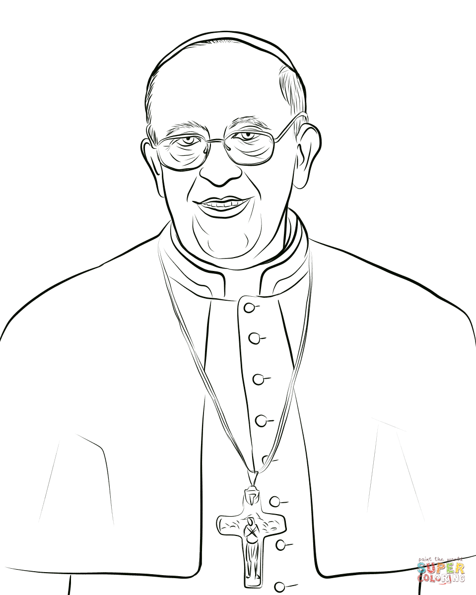 Pope francis coloring page free printable coloring pages