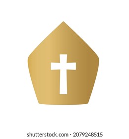 Bishop hat vector art graphics