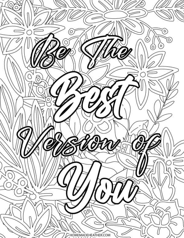 Free motivational quotes coloring pages homemade heather