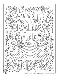 Positive sayings adult coloring pages woo jr kids activities childrens publishing