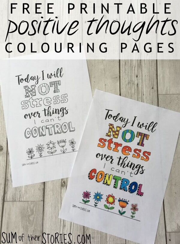 Positive thoughts free printable colouring pages â sum of their stories craft blog