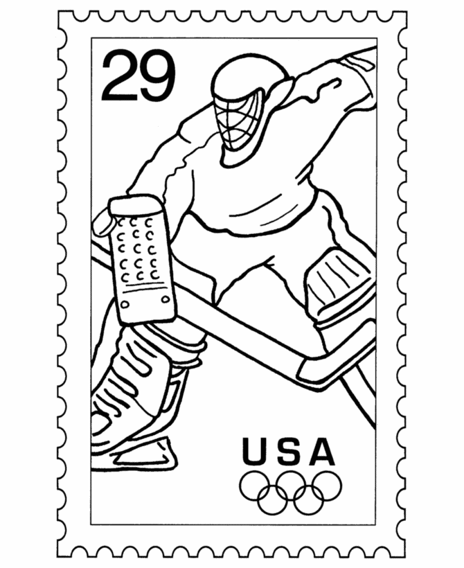 Bluebonkers usps sports stamp coloring pages