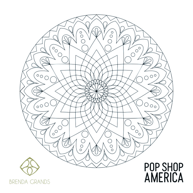 Free printable mandala adult coloring poster