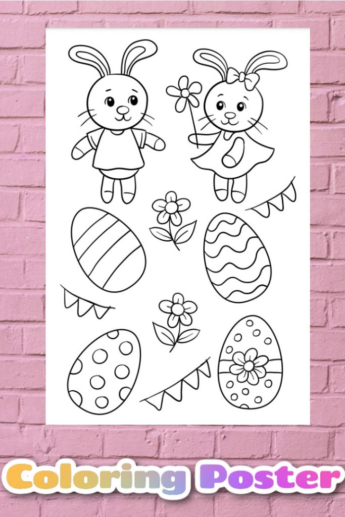 Free easter printable coloring page poster kids activities blog