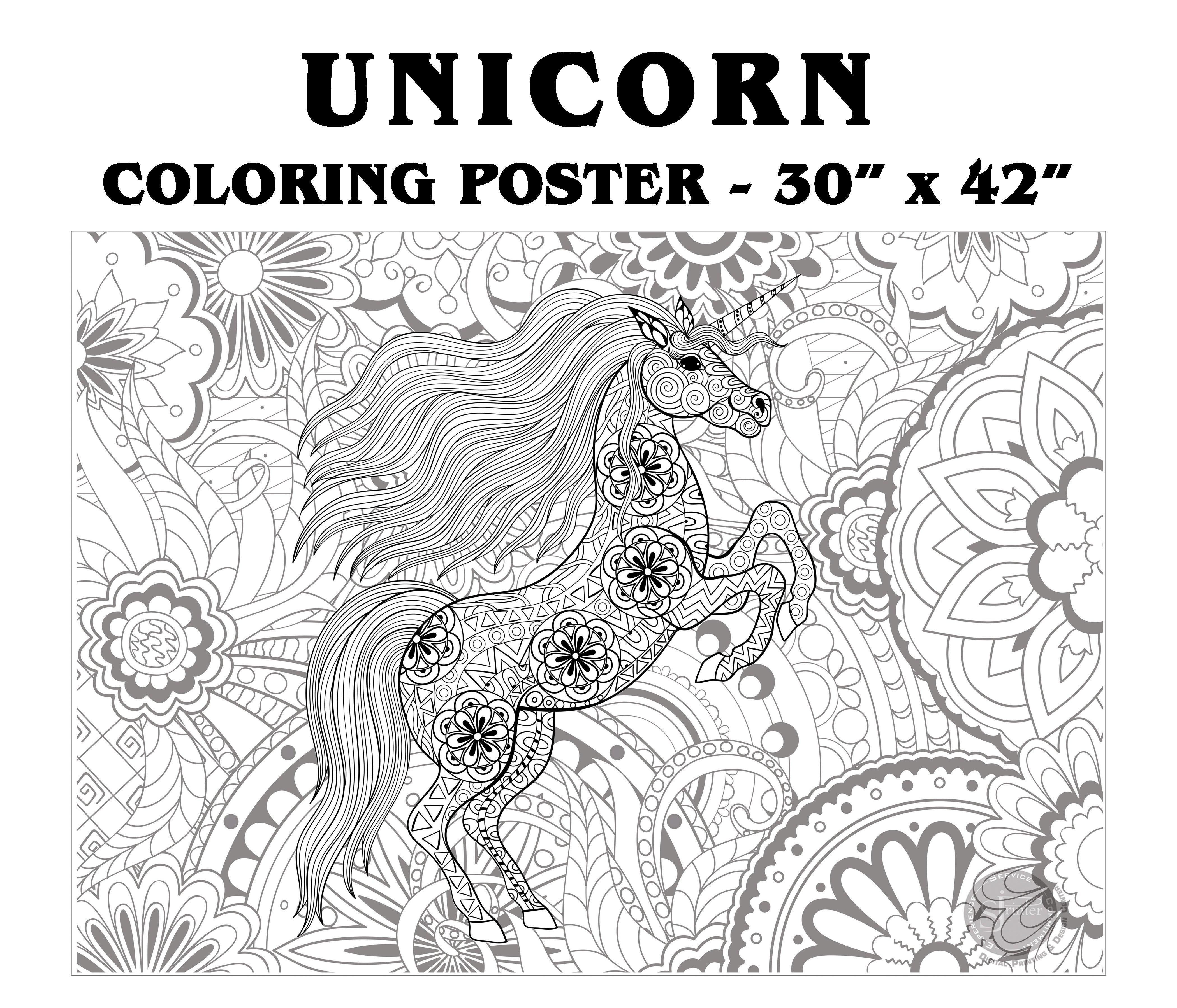 Sjprinter store offers brilliant unicorn coloring poster