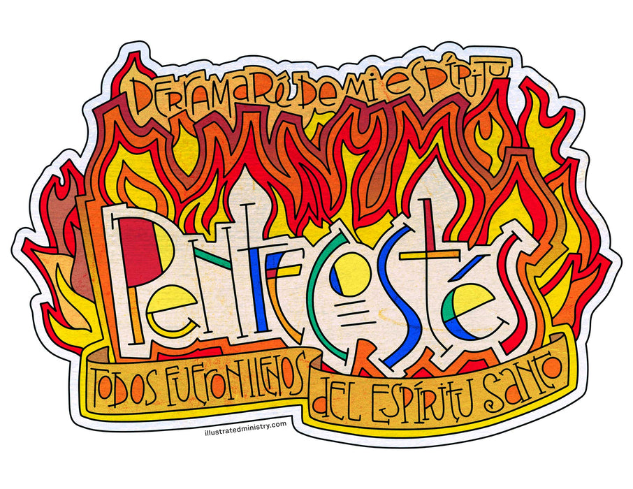 Pentecostãs coloring page poster