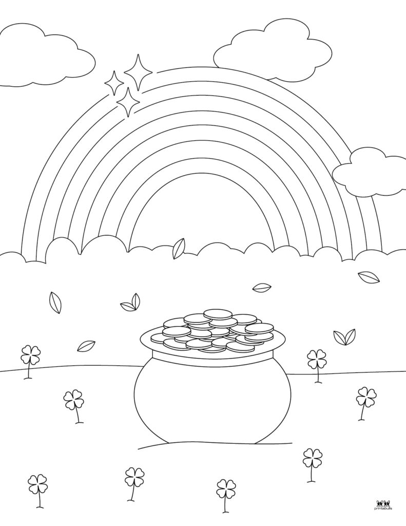 Pot of gold templates coloring pages