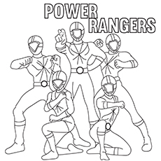 Top free printable power rangers coloring pages online