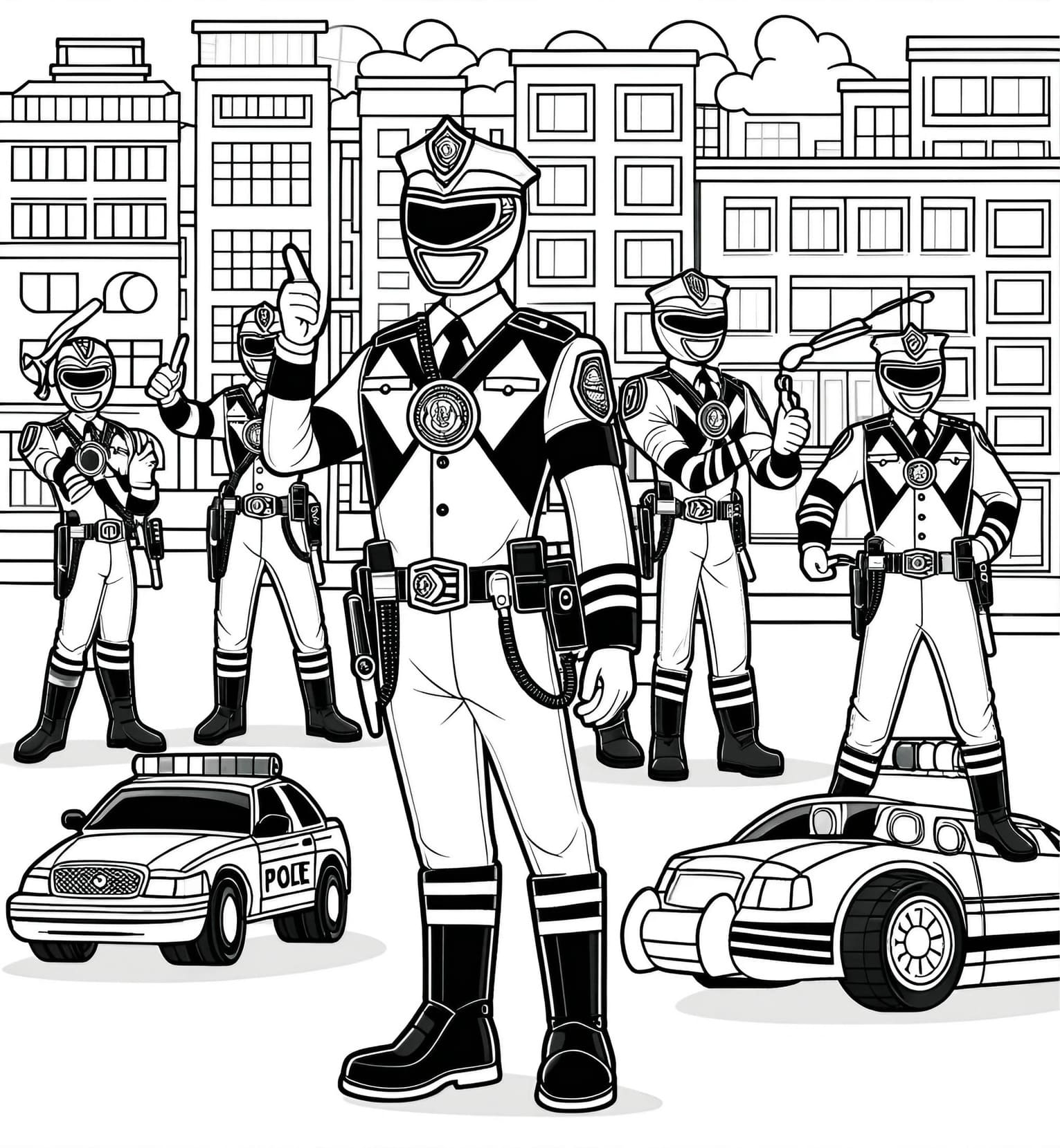 Power rangers coloring pages for free printable