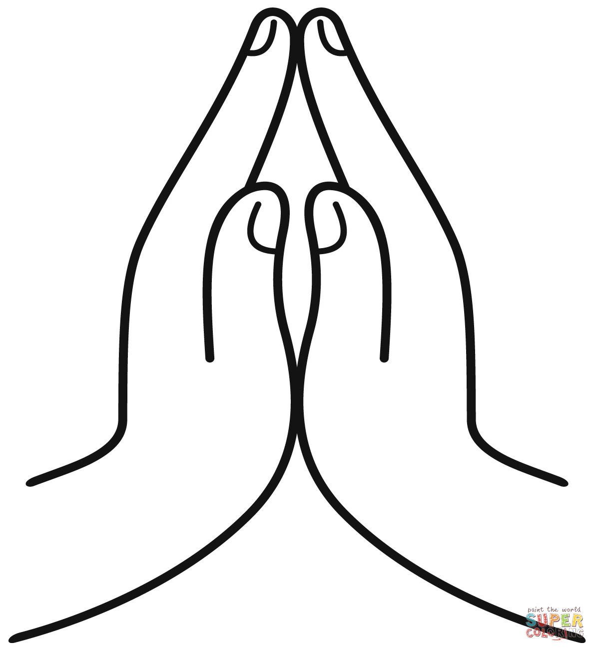 Praying hands coloring page free printable coloring pages