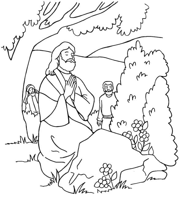 The praying hands coloring page