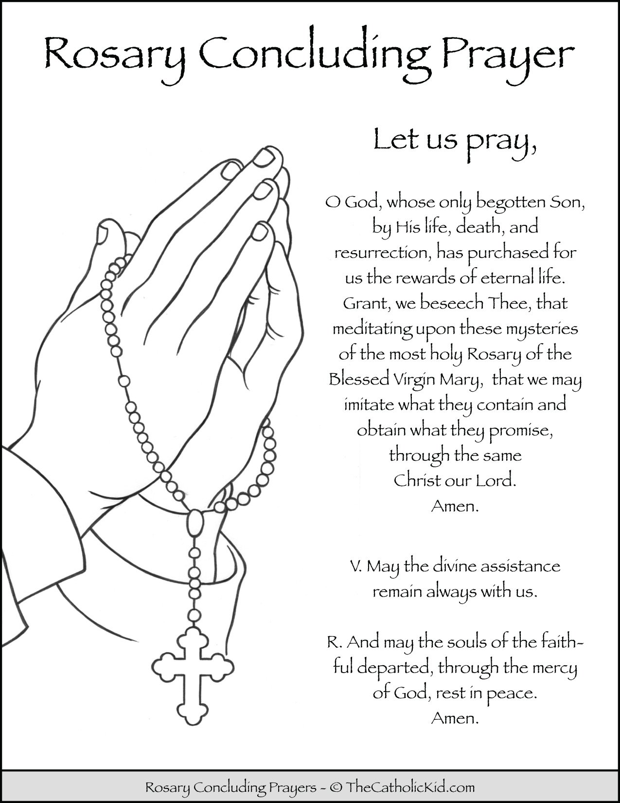 Rosary coloring pages