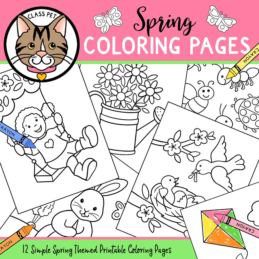 Spring coloring pages preschool kindergarten first grade made by teachers