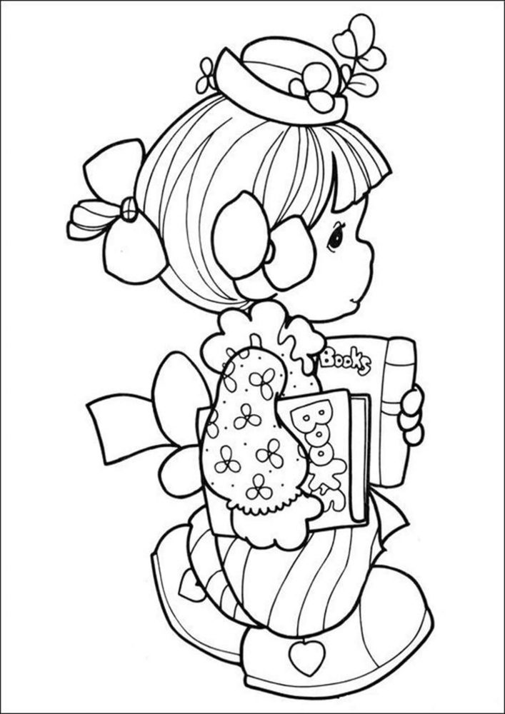 Free easy to print precious moments coloring pages