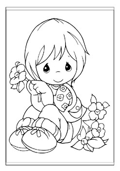 Keep your kids entertained with printable precious moments coloring pages