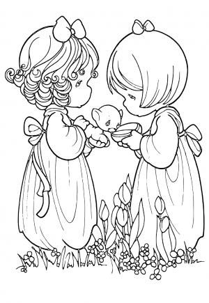Free printable precious moments coloring pages for adults and kids