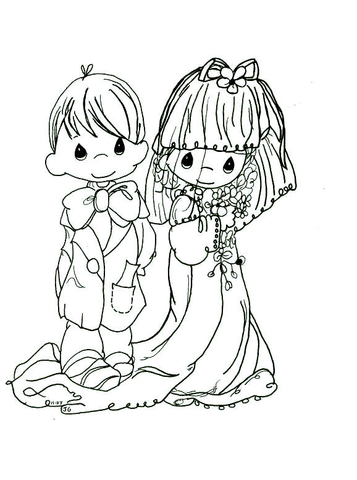 Wedding coloring page free printable coloring pages