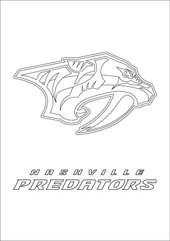 Nashville predators logo coloring page free printable coloring pages