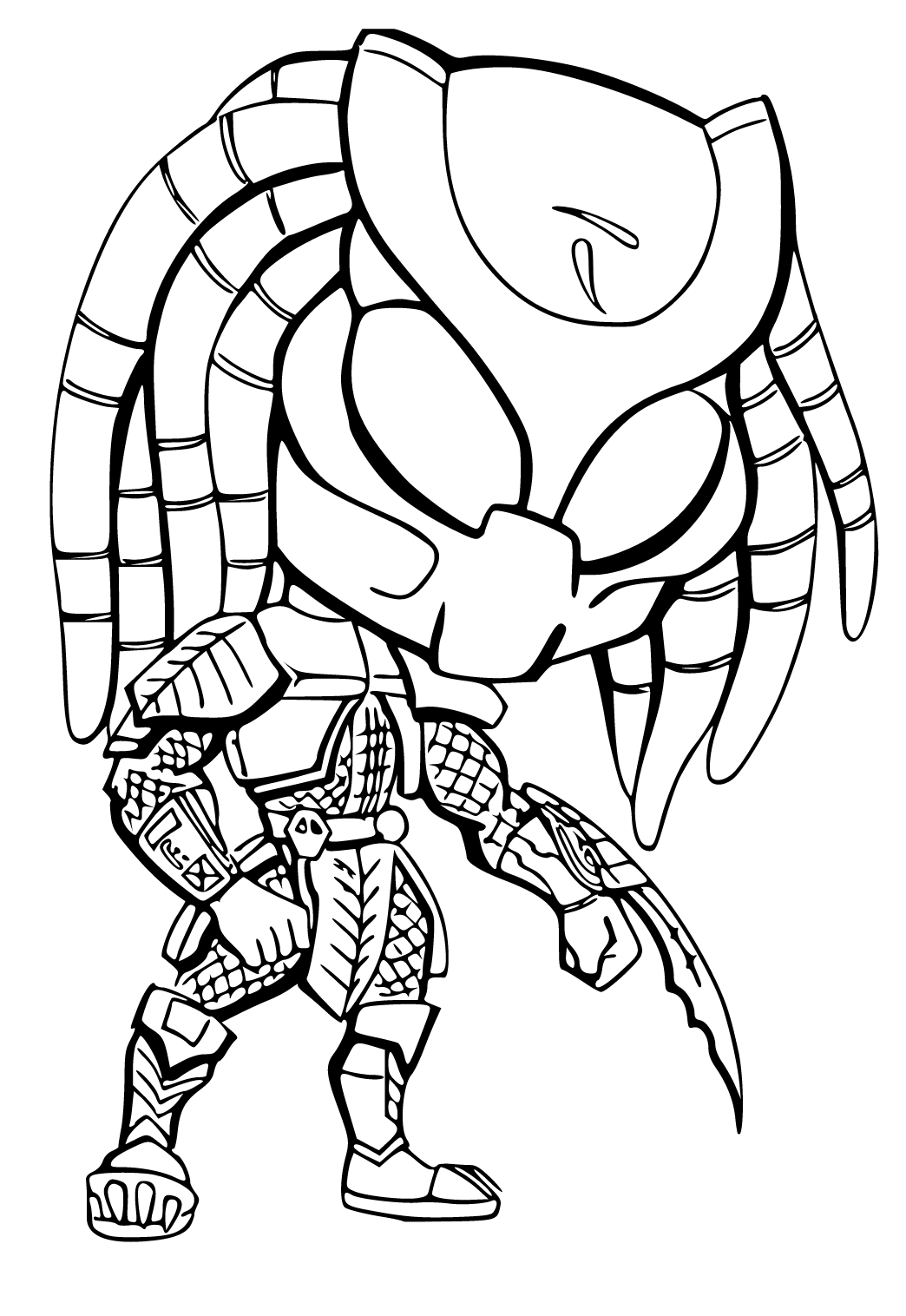 Free printable predator funny coloring page sheet and picture for adults and kids girls and boys