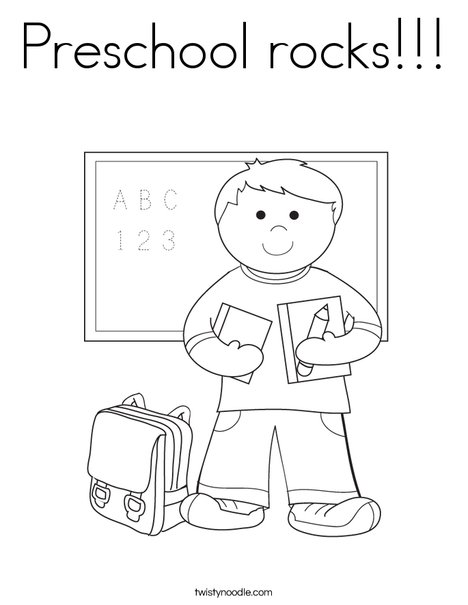 Preschool rocks coloring page