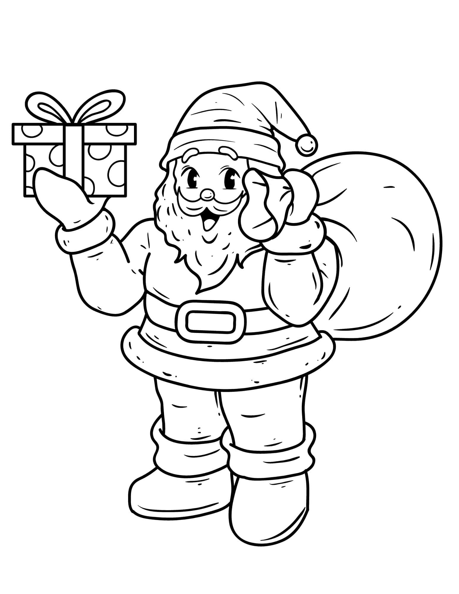 Cheerful christmas coloring pages for kids and adults