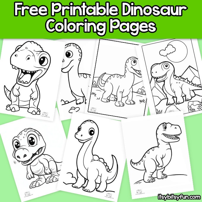 Free printable dinosaur coloring pages