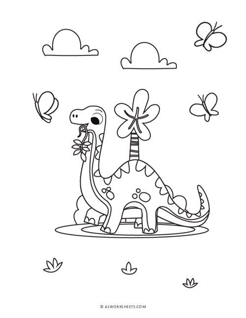 Dinosaur coloring pages for kids