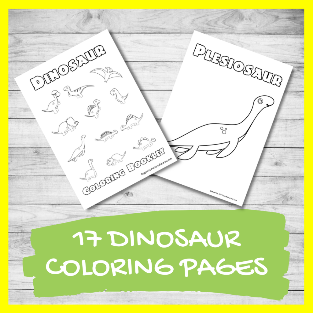 Cute dinosaur coloring pages awesome printable booklet