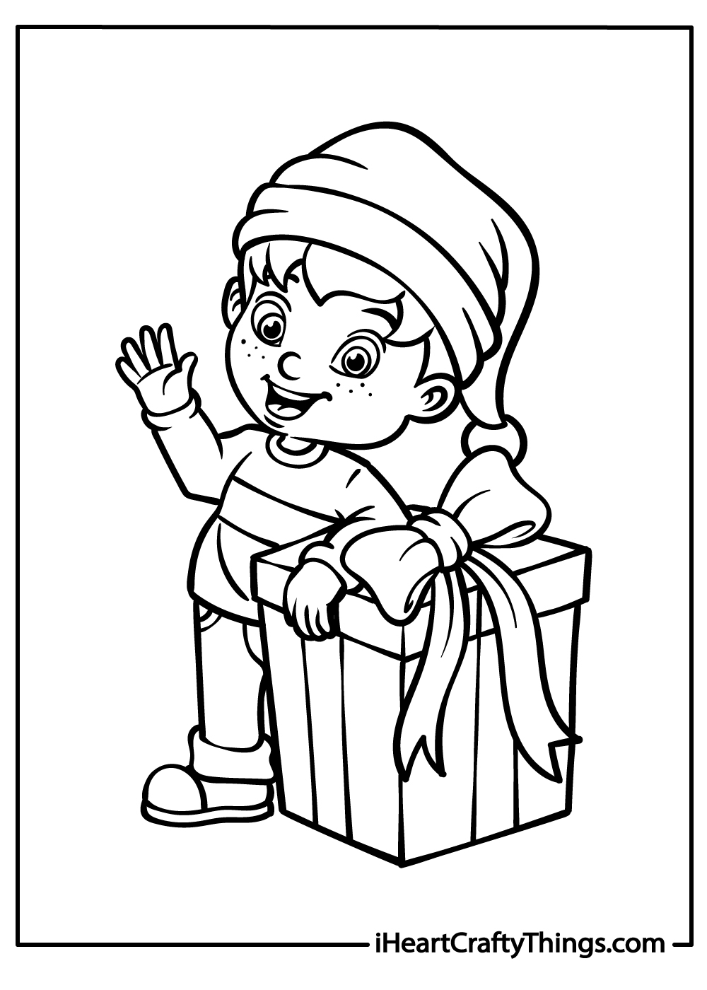 Christmas present coloring pages free printables