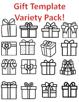 Christmas gift templates christmas gift coloring page christmas present template