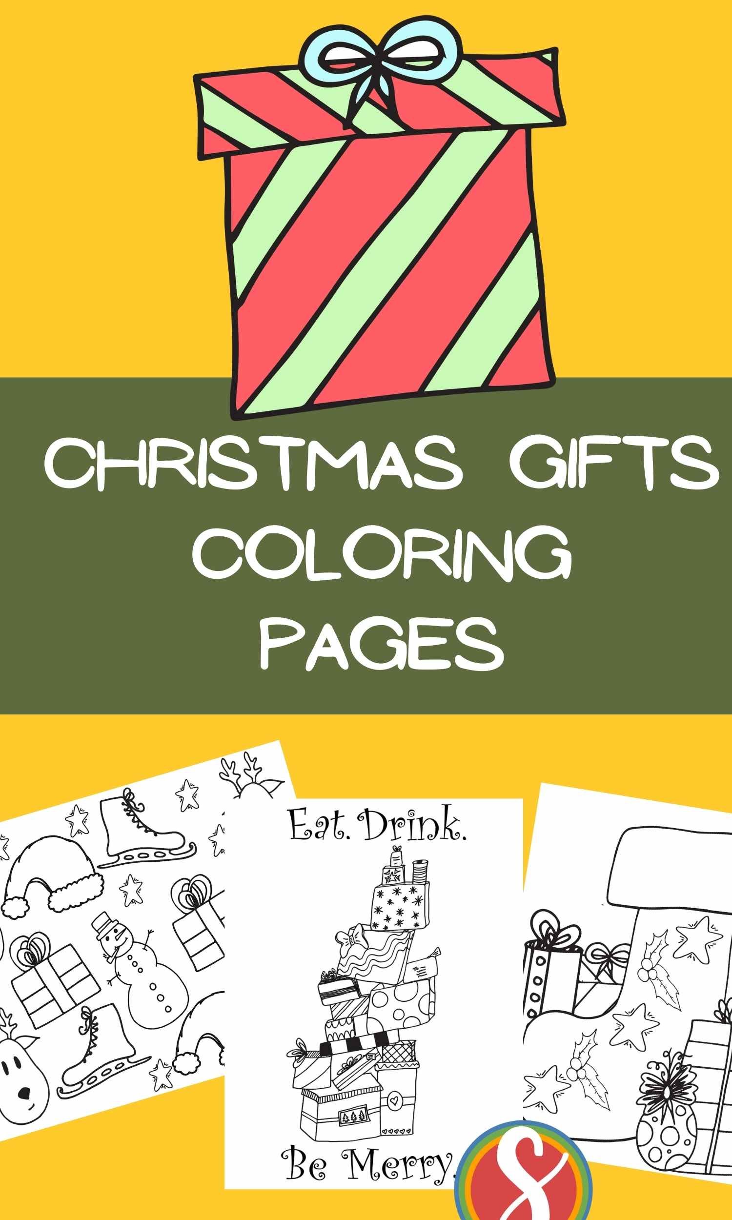 Free christmas presents coloring pages â stevie doodles