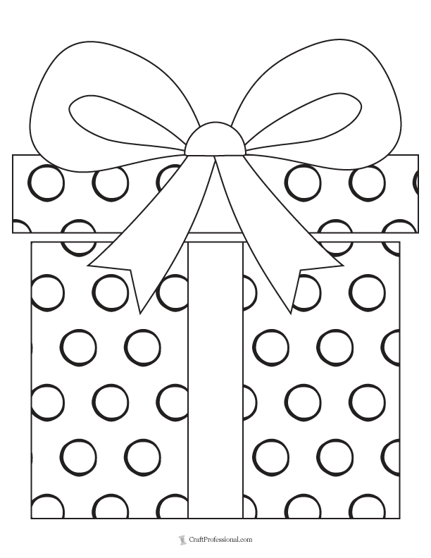 Christmas gift coloring pages