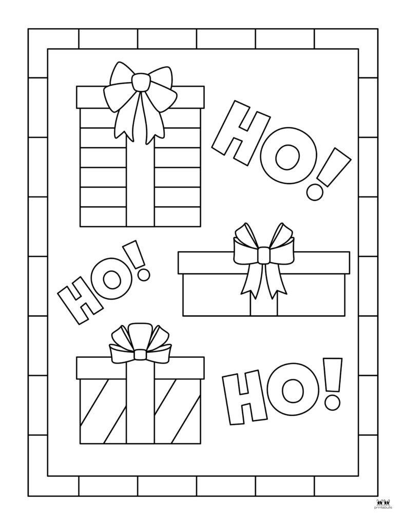 Christmas present coloring pages