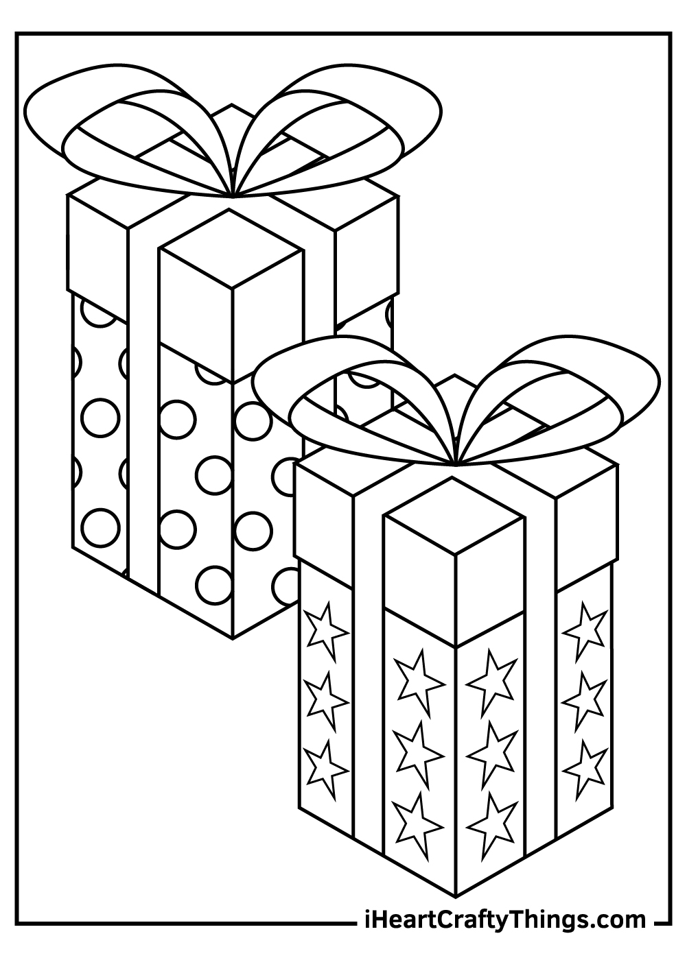 Christmas present coloring pages free printables