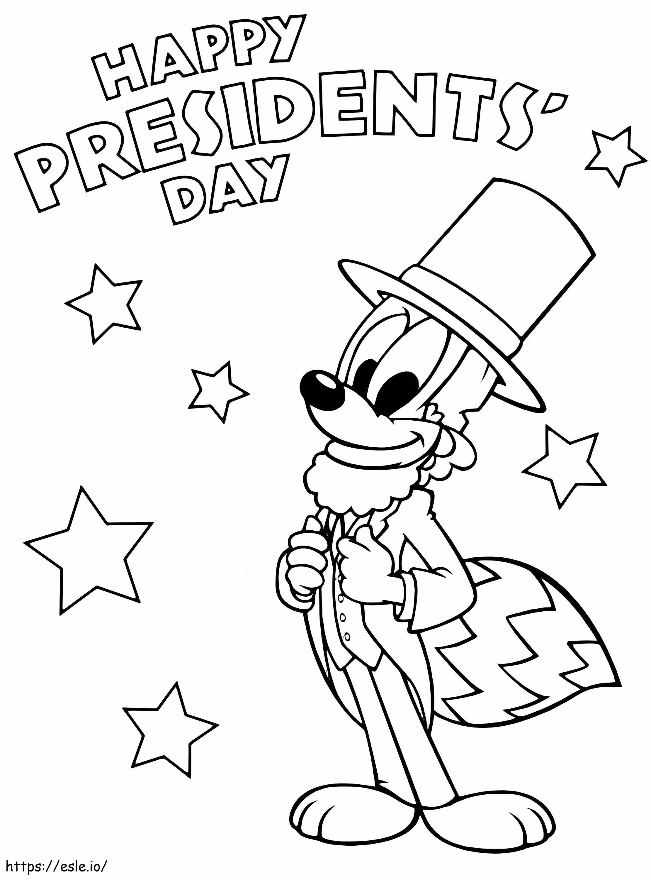 Presidents day coloring page