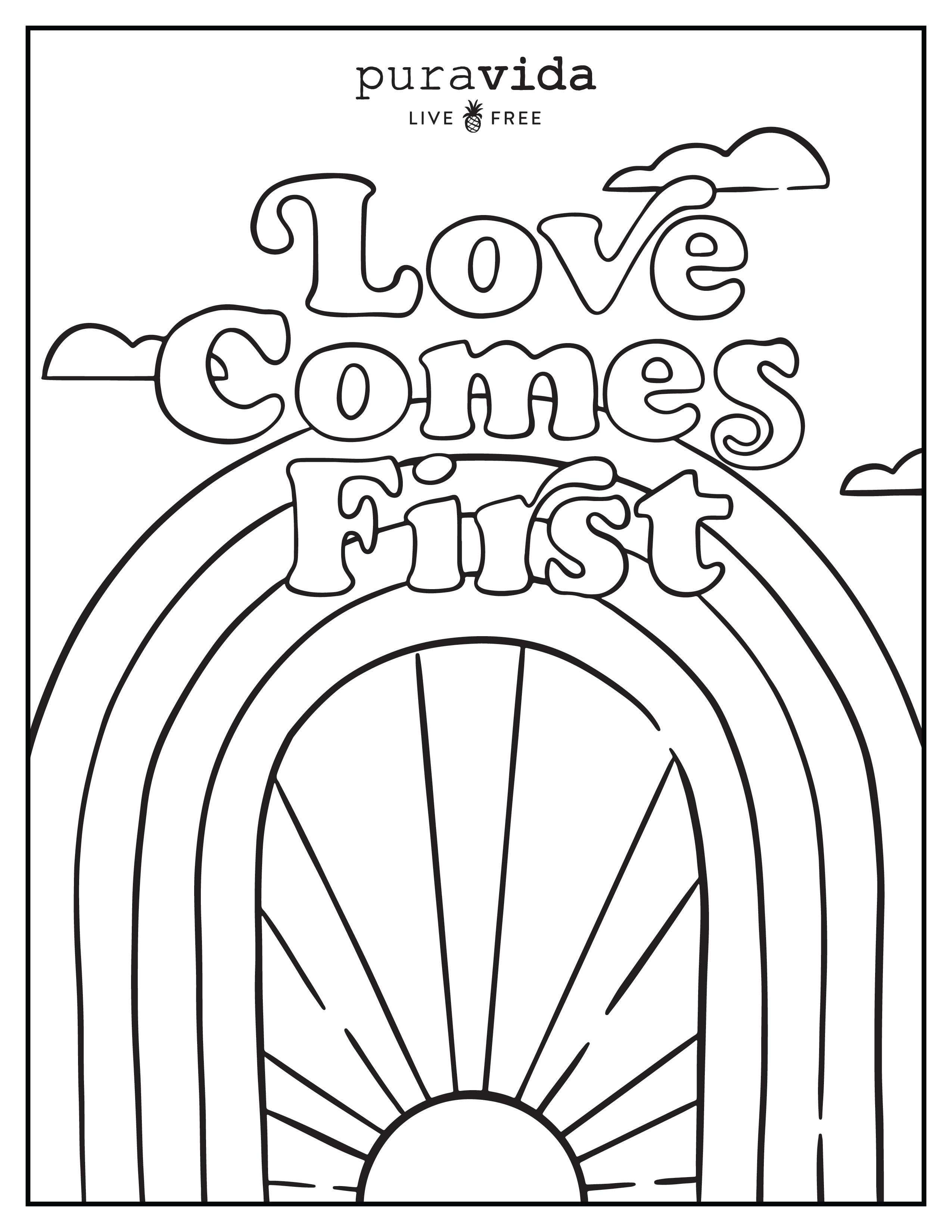 Pride coloring sheets