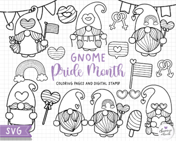 Gnome lgbt coloring pages pride gnome by chonnieartwork tpt