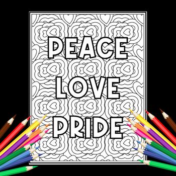 Pride coloring pages by teachers helper tpt