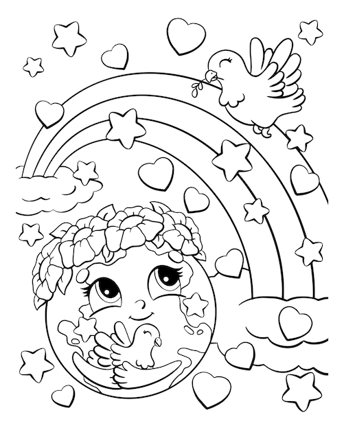 Pride month coloring page images