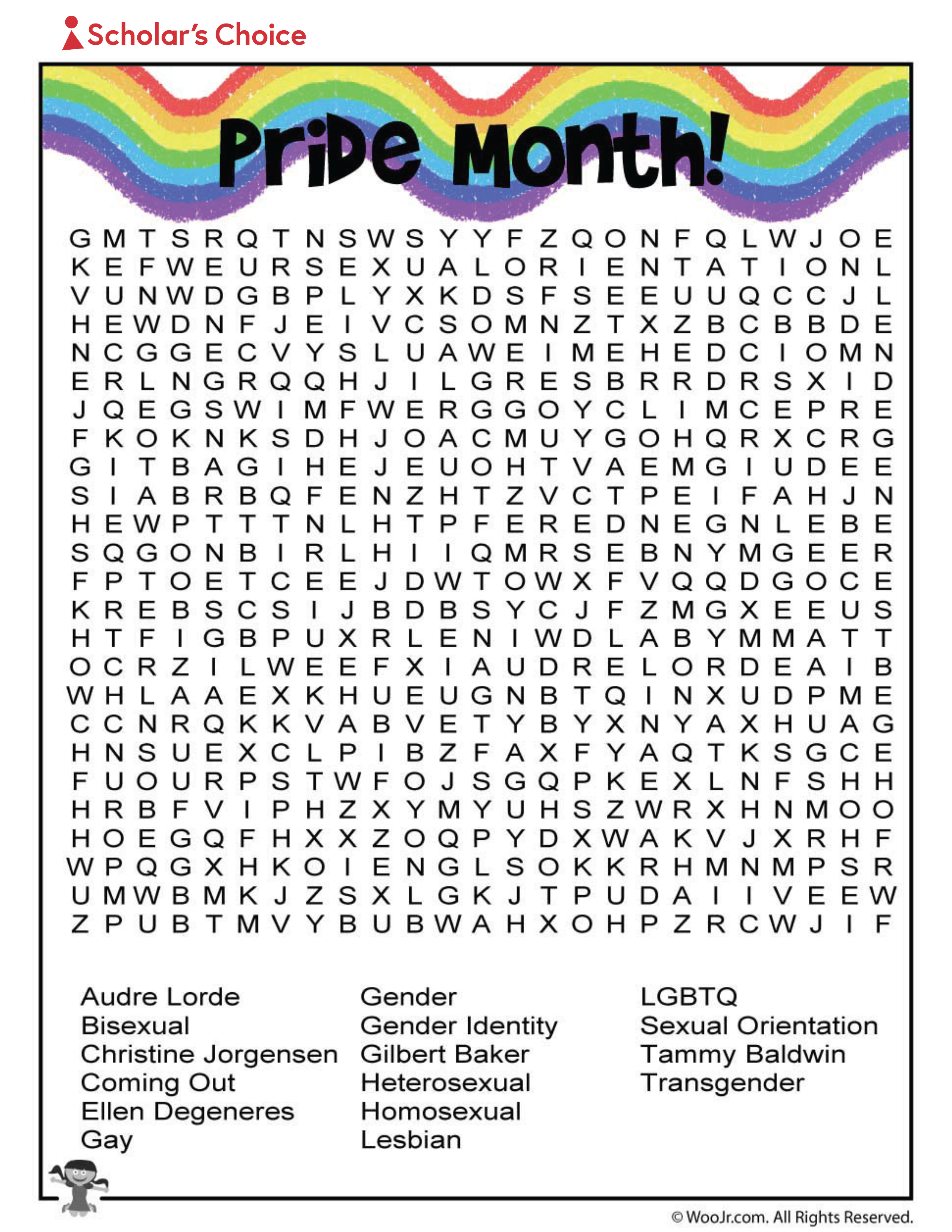 Pride month printables