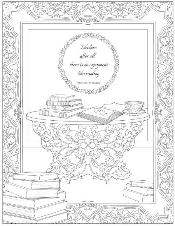 Jane austen coloring pages â