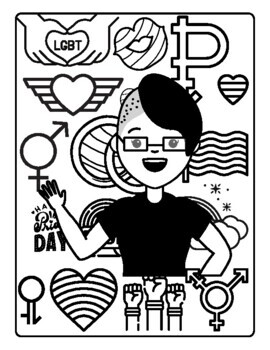 Lgbtq pride coloring pages by qetsy tpt