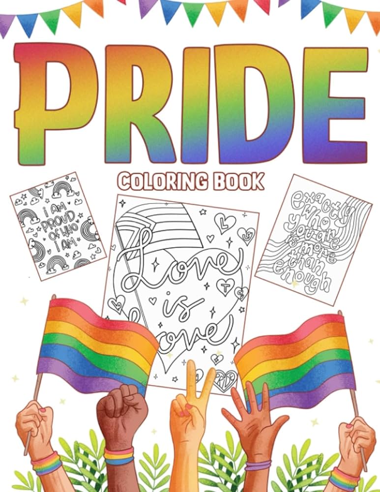 Pride loring book a loring page with lgbtq positive quotes inspirational pride mandalas reduce stress relax and joy cassius hodge books