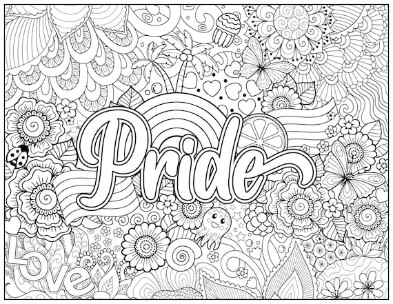 Pride colouring pride coloring printable colouring page printable coloring lgbtq coloring pride colour digital download in canada