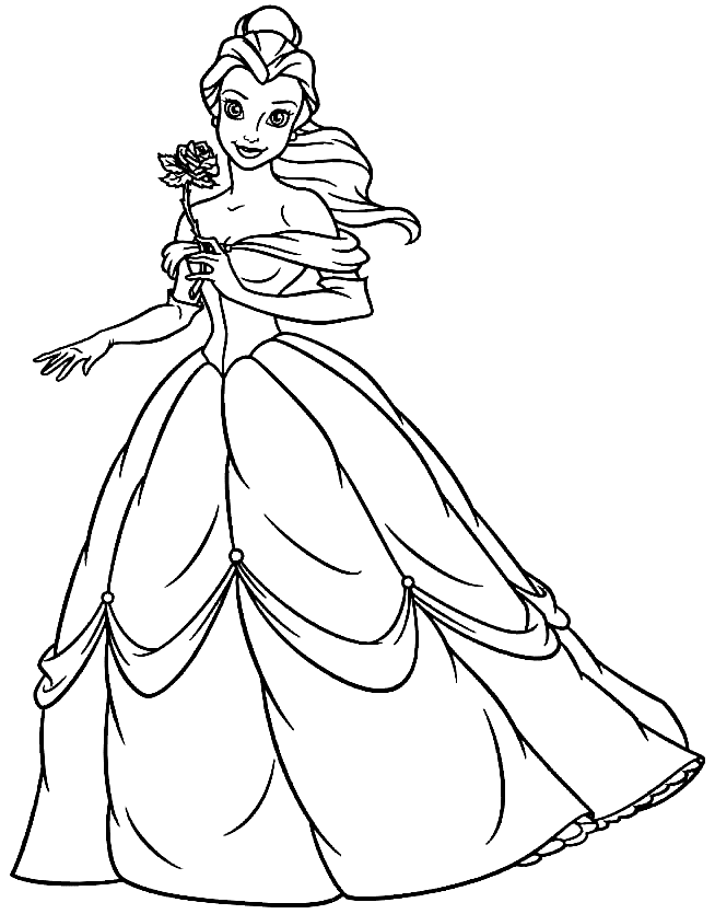 Belle coloring pages printable for free download