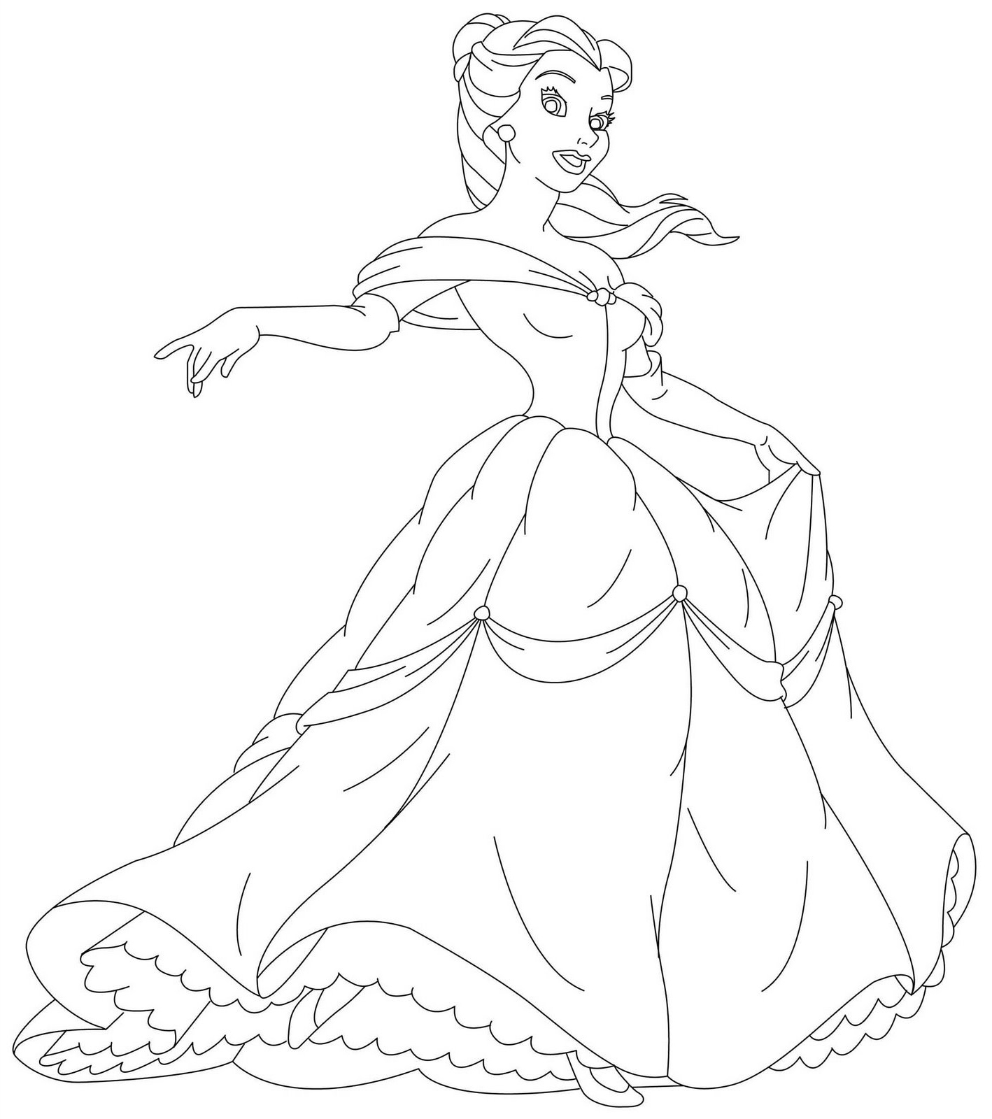 Free printable disney princess coloring pages for kids