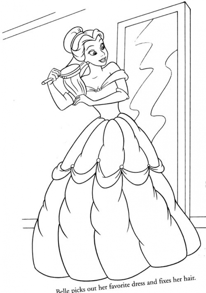 Get this belle disney princess coloring pages printable