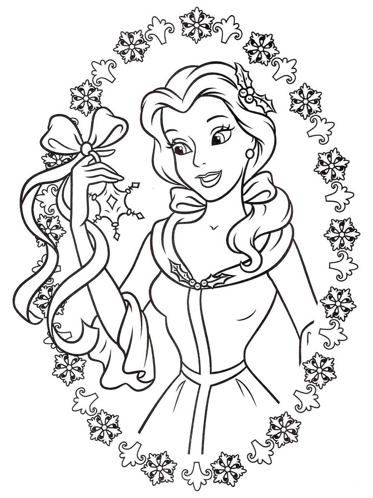 Princess belle coloring pages