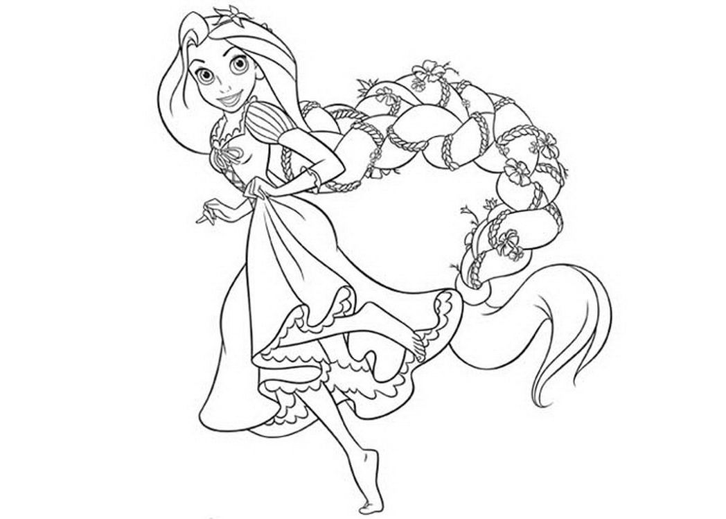 Tangled rapunzel and pascal colouring pages